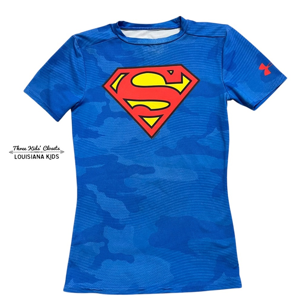 Under Armour YMD Superman Heat Gear Athletic Shirt